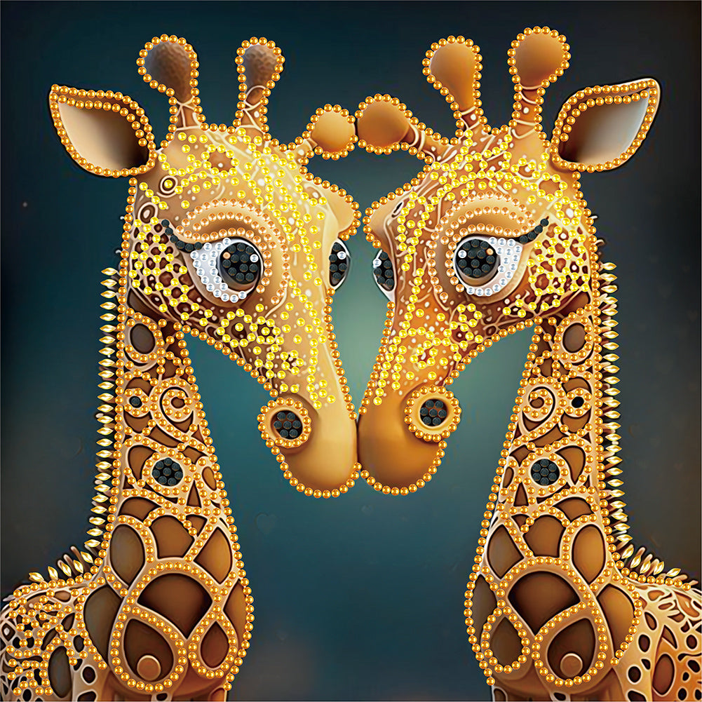 Diamond Painting - Partial Special Shaped - giraffe (30*30CM)