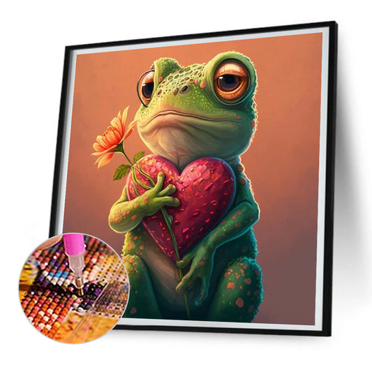 Diamond Painting - Full Round - love frog (30*30CM)