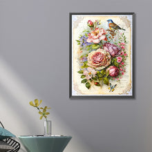 Load image into Gallery viewer, Diamond Painting - Full Round - bird on flower cluster (40*60CM)
