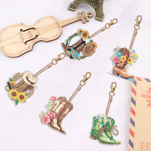 Load image into Gallery viewer, DIY Diamond Art Keychains Diamond Mosaic Kit Gem Keychains Boots Decoration Gift
