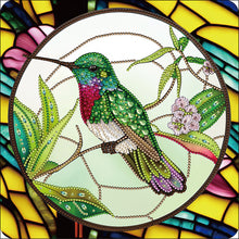 Load image into Gallery viewer, Diamond Painting - Partial Special Shaped - Hummingbird Glass Art (30*30CM)
