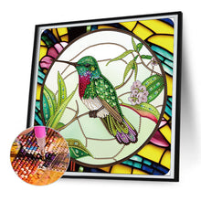 Load image into Gallery viewer, Diamond Painting - Partial Special Shaped - Hummingbird Glass Art (30*30CM)
