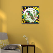 Load image into Gallery viewer, Diamond Painting - Partial Special Shaped - Hummingbird Glass Art (30*30CM)
