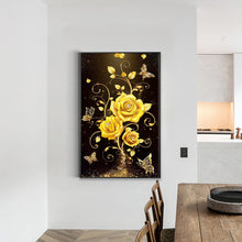 Load image into Gallery viewer, Diamond Painting - Full Round - golden romantic rose (40*60CM)
