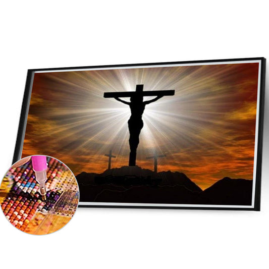 Diamond Painting - Full Round - cross jesus (40*30CM)
