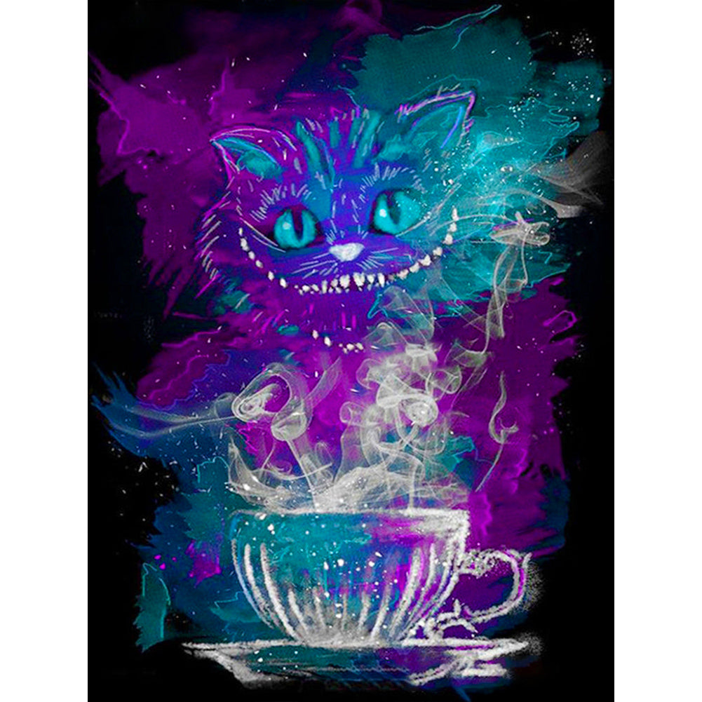 Diamond Painting - Full Round - cheshire cat alice in wonderland (30*40CM)