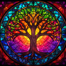 Load image into Gallery viewer, Diamond Painting - Full Round - tree art glass art (30*30CM)
