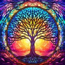 Load image into Gallery viewer, Diamond Painting - Full Round - tree art glass art (30*30CM)
