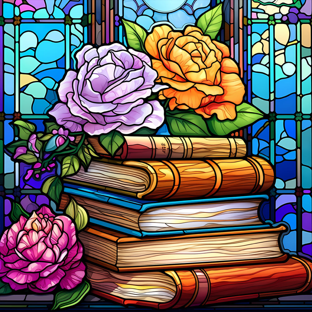 Diamond Painting - Full Round - book art glass art (30*30CM)