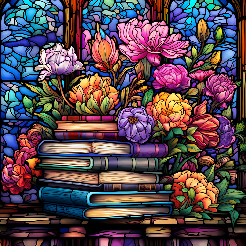 Diamond Painting - Full Round - book art glass art (30*30CM)