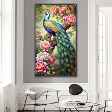 Load image into Gallery viewer, AB Diamond Painting - Full Round - garden peacock (40*70CM)
