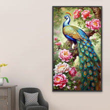 Load image into Gallery viewer, AB Diamond Painting - Full Round - garden peacock (40*70CM)
