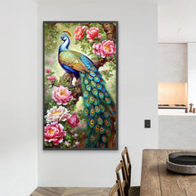 Load image into Gallery viewer, AB Diamond Painting - Full Round - garden peacock (40*70CM)
