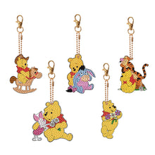 Load image into Gallery viewer, DIY Gem Keychains Handmade Pocket Mirror Cartoon (Winnie the Pooh)

