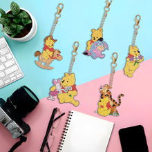 Load image into Gallery viewer, DIY Gem Keychains Handmade Pocket Mirror Cartoon (Winnie the Pooh)
