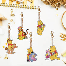 Load image into Gallery viewer, DIY Gem Keychains Handmade Pocket Mirror Cartoon (Winnie the Pooh)
