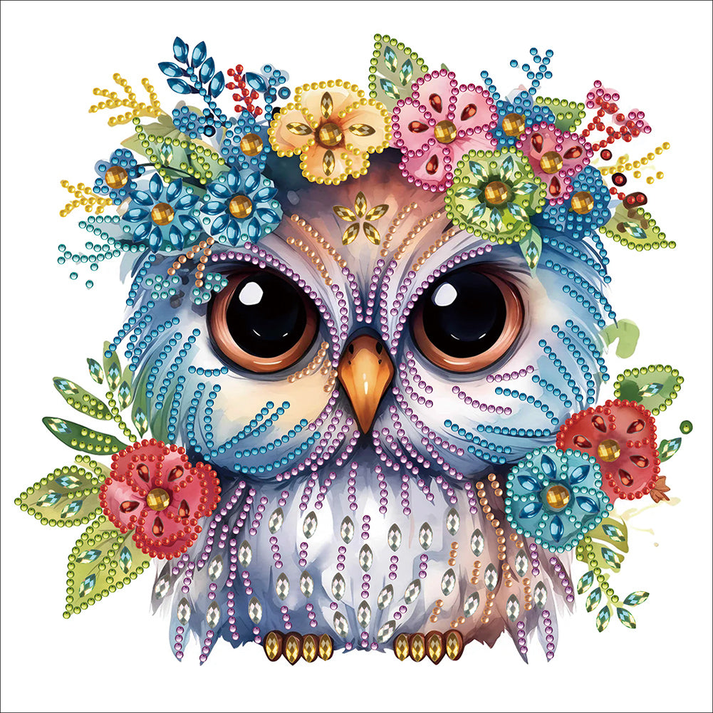 Diamond Painting - Partial Special Shaped - owl (30*30CM)