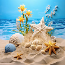 Load image into Gallery viewer, Diamond Painting - Full Round - sunflower beach (30*30CM)
