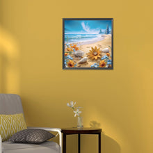 Load image into Gallery viewer, Diamond Painting - Full Round - sunflower beach (30*30CM)
