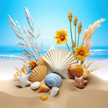Load image into Gallery viewer, Diamond Painting - Full Round - sunflower beach (30*30CM)
