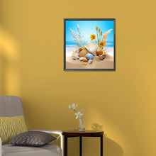 Load image into Gallery viewer, Diamond Painting - Full Round - sunflower beach (30*30CM)
