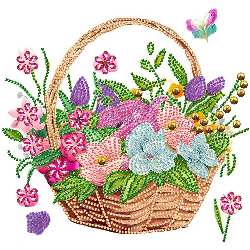 Diamond Painting - Partial Special Shaped - flower basket (30*30CM)