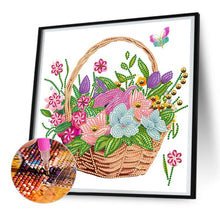 Load image into Gallery viewer, Diamond Painting - Partial Special Shaped - flower basket (30*30CM)
