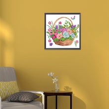 Load image into Gallery viewer, Diamond Painting - Partial Special Shaped - flower basket (30*30CM)
