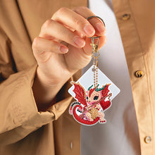 Load image into Gallery viewer, DIY Diamond Art Key Rings Cartoon Keychain Supplies Gift for Kids (Dragon)
