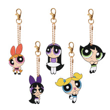 Load image into Gallery viewer, DIY Diamond Art Key Rings Cartoon Keychain Supplies Gift for Kids (Girl)
