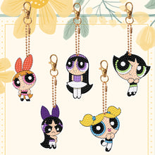 Load image into Gallery viewer, DIY Diamond Art Key Rings Cartoon Keychain Supplies Gift for Kids (Girl)
