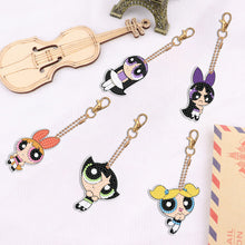 Load image into Gallery viewer, DIY Diamond Art Key Rings Cartoon Keychain Supplies Gift for Kids (Girl)

