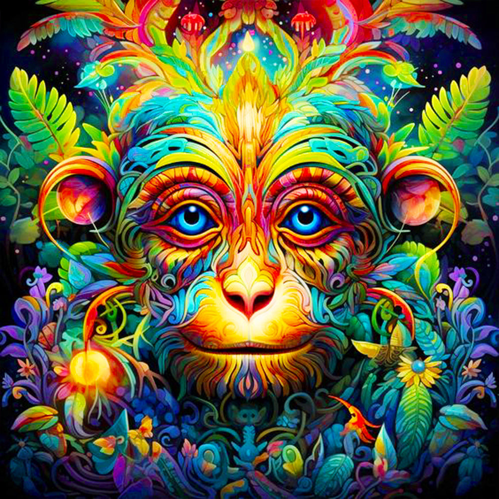 Diamond Painting - Full Round - monkey (30*30CM)