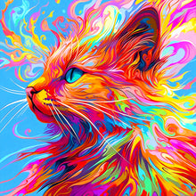 Load image into Gallery viewer, Diamond Painting - Full Round - cat (30*30CM)
