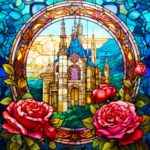 Load image into Gallery viewer, Diamond Painting - Full Round - glass art rose castle (30*30CM)
