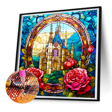 Load image into Gallery viewer, Diamond Painting - Full Round - glass art rose castle (30*30CM)
