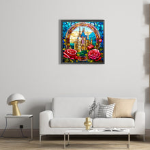 Load image into Gallery viewer, Diamond Painting - Full Round - glass art rose castle (30*30CM)
