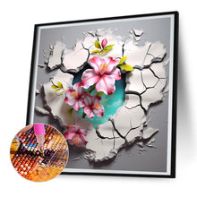 Load image into Gallery viewer, Diamond Painting - Full Round - Flowers bursting through the wall (30*30CM)
