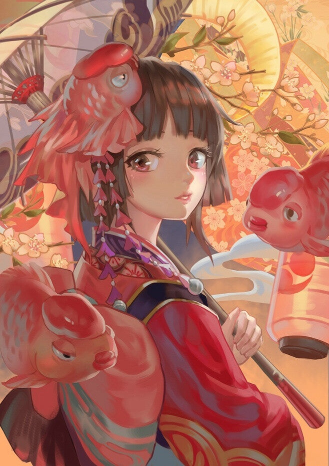 Diamond Painting - Full Round - Anime Girl (30*40CM)