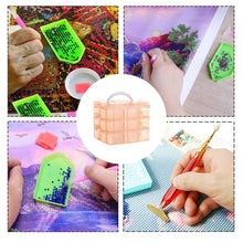 Load image into Gallery viewer, 3-Tier Container Case 18 Grids for Craft Storage and Organization (Orange)
