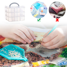 Load image into Gallery viewer, 3-Tier Container Case 18 Grids for Craft Storage and Organization (Clear)
