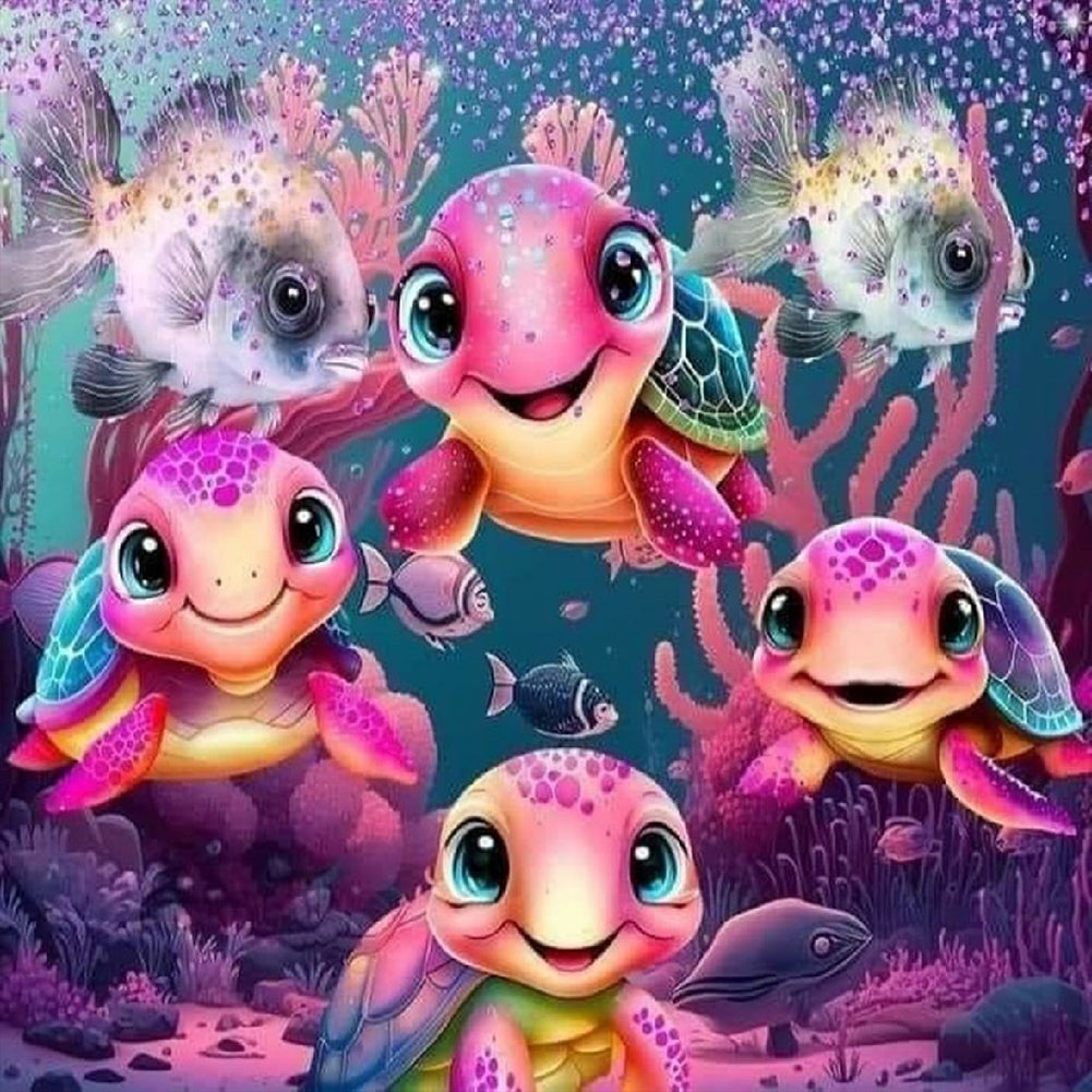 Diamond Painting - Full Round -turtle (30*30CM)
