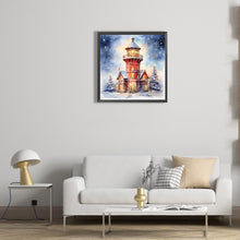 Load image into Gallery viewer, Diamond Painting - Full Round -Christmas winter snowflake lighthouse (30*30CM)

