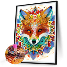 Load image into Gallery viewer, Diamond Painting - Partial Special Shaped -mandala fox (30*40CM)
