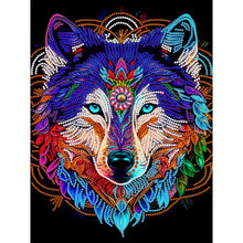 Load image into Gallery viewer, Diamond Painting - Partial Special Shaped -mandala wolf (30*40CM)
