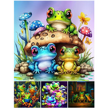 Load image into Gallery viewer, 4pcs Diamond Painting Set - three little frogs (30*30CM)
