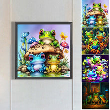 Load image into Gallery viewer, 4pcs Diamond Painting Set - three little frogs (30*30CM)
