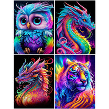 Load image into Gallery viewer, 4pcs Diamond Painting Set - color animals (30*40CM)
