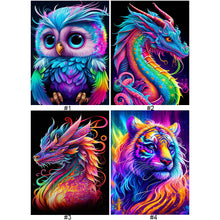 Load image into Gallery viewer, 4pcs Diamond Painting Set - color animals (30*40CM)
