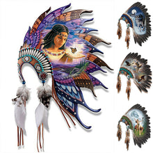 Load image into Gallery viewer, 4pcs Diamond Painting Set - native american headgear (30*40CM)

